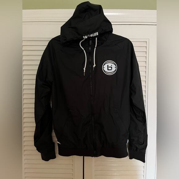 Ball is Life Mesh Lined Hooded Windbreaker Jacket Size Small - Picture 1 of 7